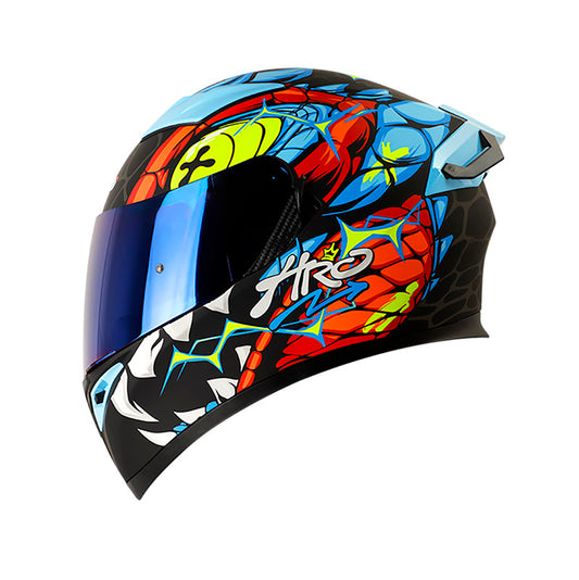 CASCO HRO HRO-514DV GATOR MATE NEGRO AZUL VISOR IRIDIUM