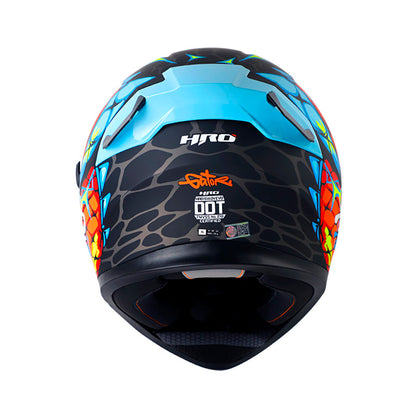 CASCO HRO HRO-514DV GATOR MATE NEGRO AZUL VISOR IRIDIUM