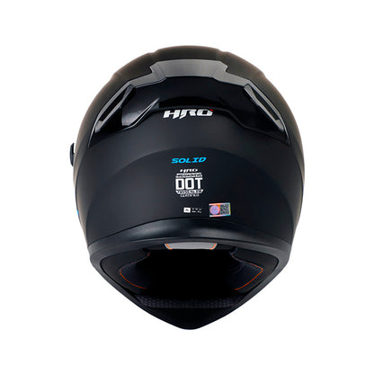 CASCO HRO HRO-514DV SOLID MATE NEGRO AZUL VISOR IRIDIUM AZUL