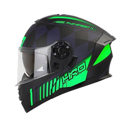 CASCO HRO HRO-3480DV GP00 MATE NEGRO VERDE NEON