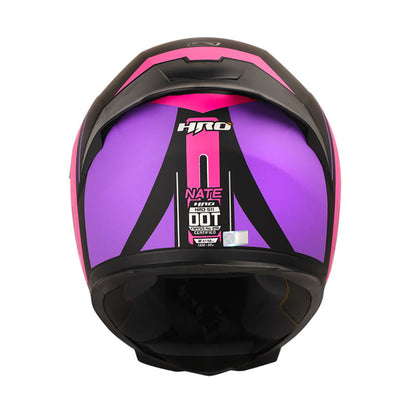 CASCO HRO HRO-511 NATE MATE NEGRO FUCSIA NEON