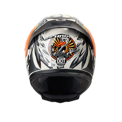 CASCO HRO HRO-511 CHULO GRIS NARANJA NEON