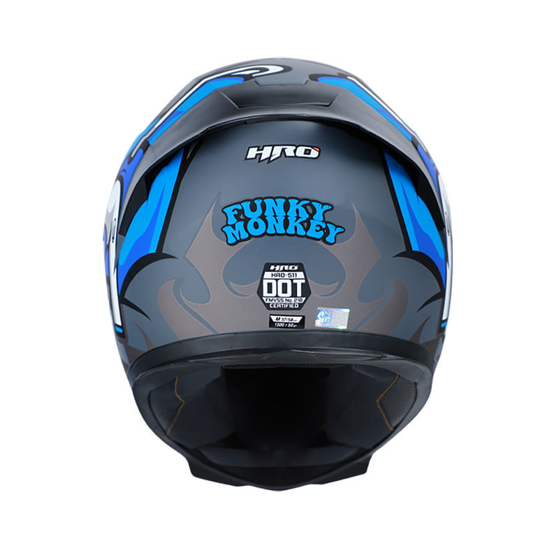 CASCO HRO HRO-511 FUNKY MONK MATE GRIS AZUL