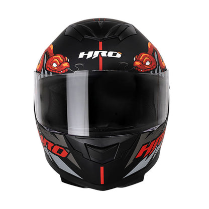 CASCO HRO HRO-511 SABURO MATE NEGRO ROJO