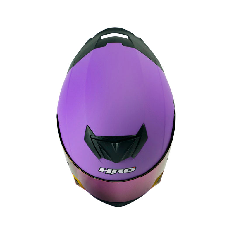 CASCO HRO HRO-511 SOLID MATE MORADO FUCSIA VISOR HUMO