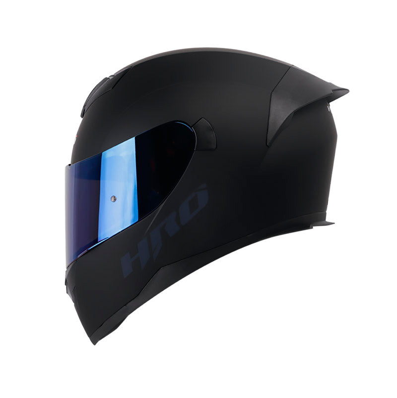 CASCO HRO HRO-511 SOLID MATE NEGRO AZUL NAVY VISOR HUMO