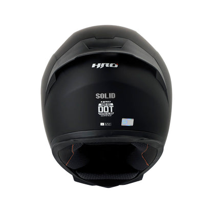 CASCO HRO HRO-511 SOLID MATE NEGRO PLATA VISOR PLATA