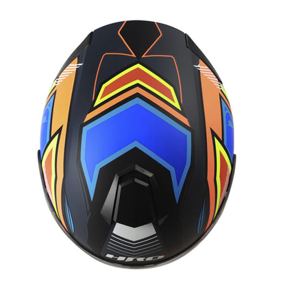 CASCO HRO HRO-516 COMANDER AZUL NAVY NARANJA NEON