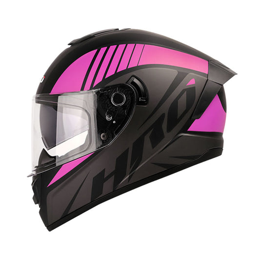 CASCO HRO HRO-518DV ASPER MATE NEGRO FUCSIA NEON