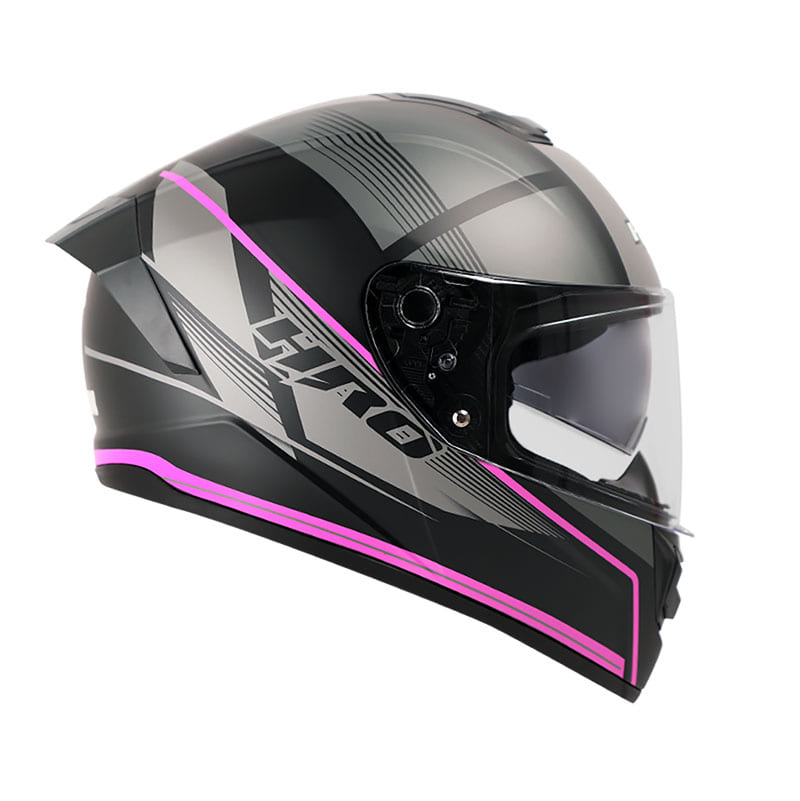 CASCO HRO HRO-518DV ZORA MATE NEGRO FUCSIA NEON