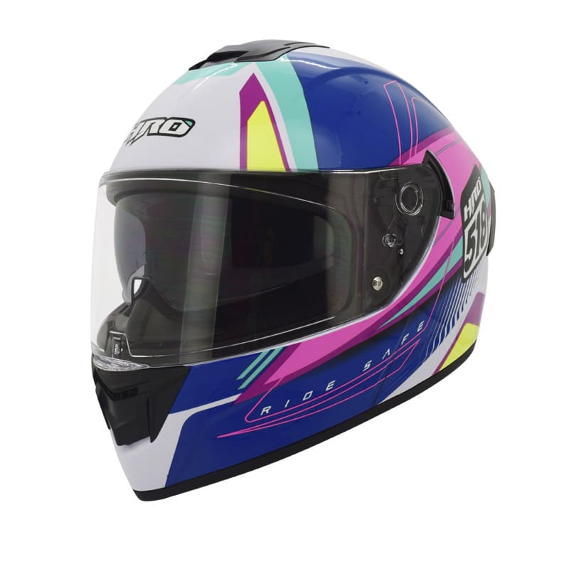 CASCO HRO HRO-518DV GARAH BLANCO FUCSIA NEON