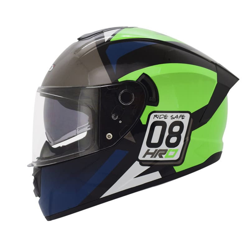 CASCO HRO HRO-518DV ROSTOV NEGRO VERDE NEON