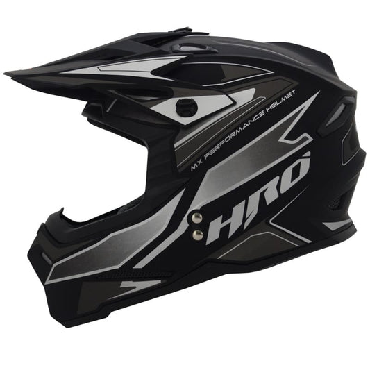 CASCO HRO HRO-MX03 KILTROS MATE NEGRO GRIS