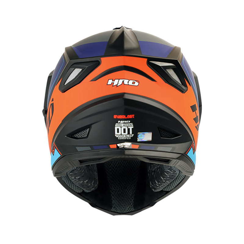 CASCO HRO HRO-MX330DV EVERLAST MATE NEGRO NARANJA NEON