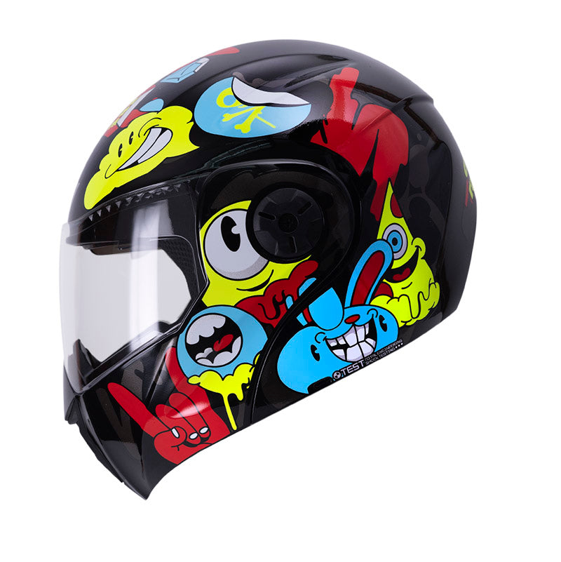 CASCO ICH ICH-3110S CRAZY RAIN NEGRO AMARILLO