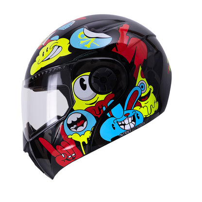 CASCO ICH ICH-3110S CRAZY RAIN NEGRO AMARILLO