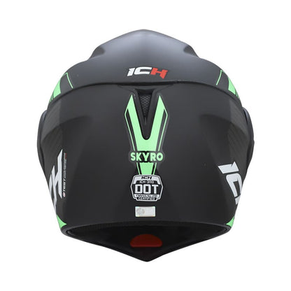 CASCO ICH ICH-3110DV SKYRO MATE NEGRO VERDE NEON