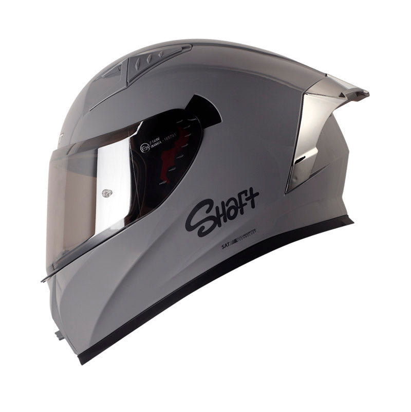 CASCO SHAFT SH-526SP SOLID GRIS OSCURO GRIS VISOR PLATA