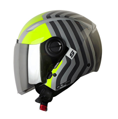 CASCO SHAFT SH-212 ABSTRACT GRIS AMARILLO NEON IRIDIUM PLATA