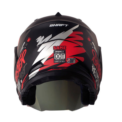 CASCO SHAFT SH-227 TRIAL SAME MATE NEGRO ROJO VISOR IRIDIUM