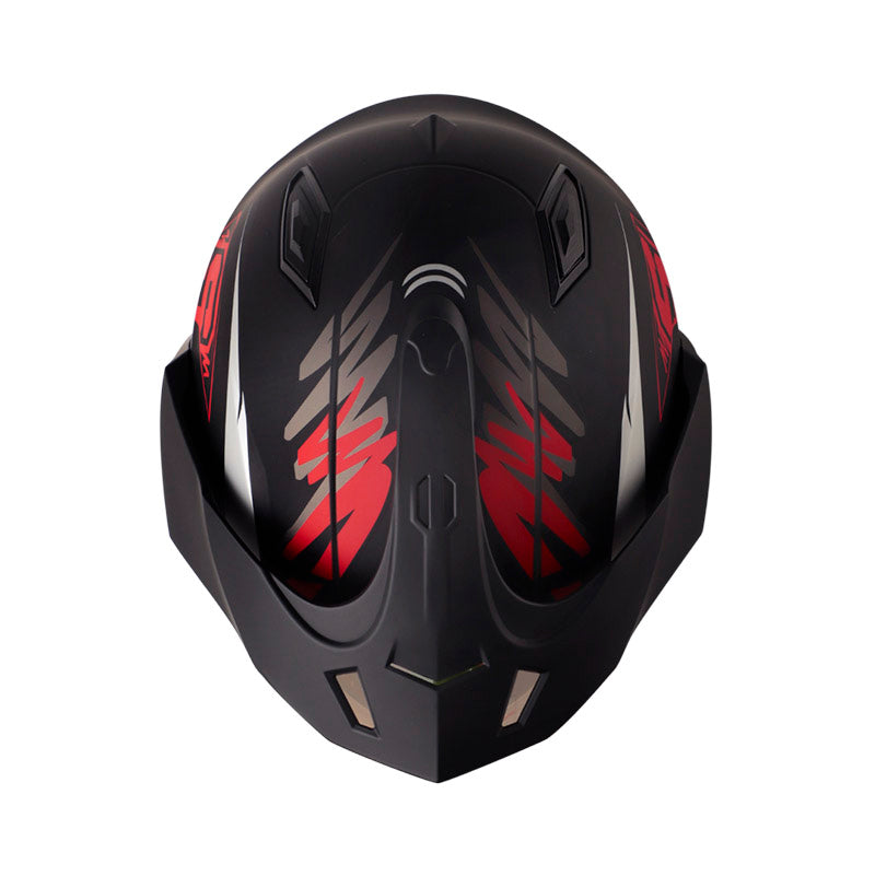 CASCO SHAFT SH-227 TRIAL SAME MATE NEGRO ROJO VISOR IRIDIUM