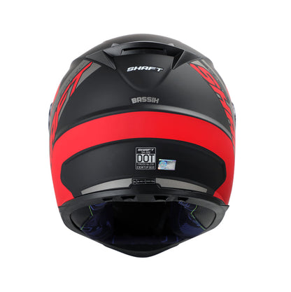 CASCO SHAFT SH-502 BASSIK MATE NEGRO ROJO