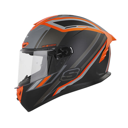 CASCO SHAFT SH-542GT POKAT MATE GRIS NARANJA NEON