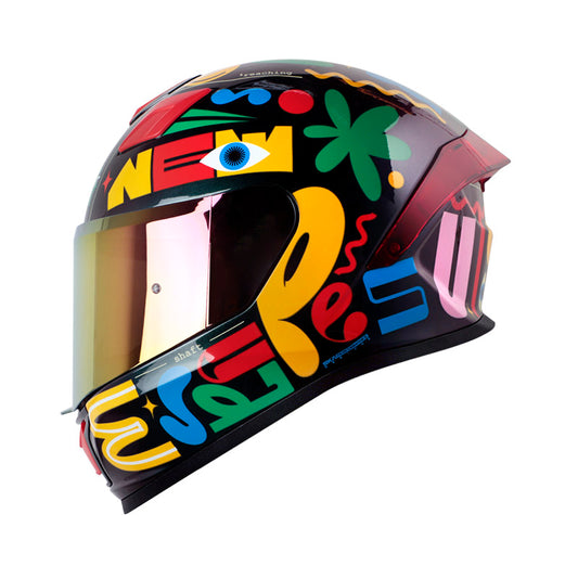 CASCO SHAFT SH-559 U TURN CAMALEON ROJO VISOR IRIDIUM ROJO