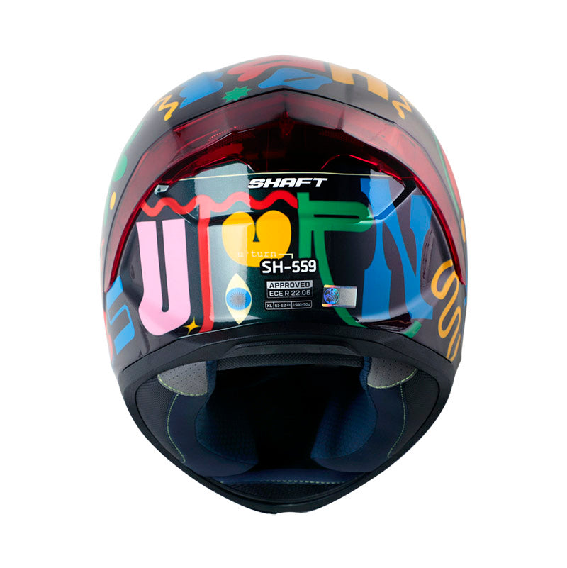 CASCO SHAFT SH-559 U TURN CAMALEON ROJO VISOR IRIDIUM ROJO