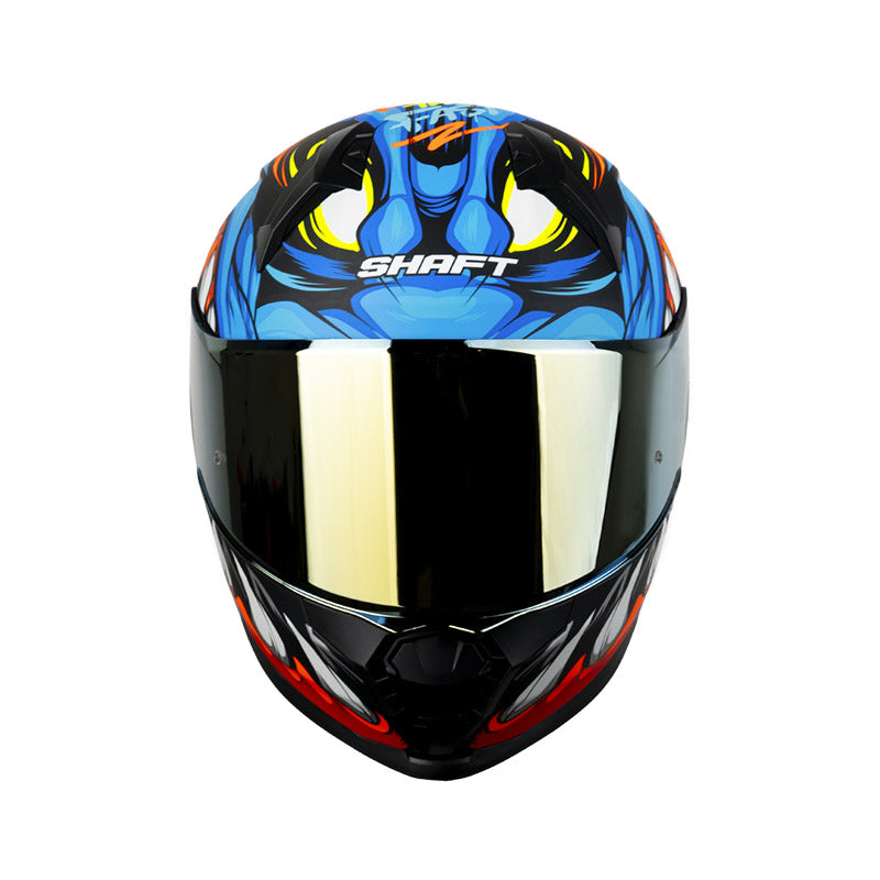 CASCO SHAFT SH-560 EVO MENFIS MATE AZUL NARANJA NEON