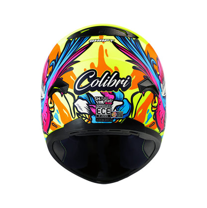 CASCO SHAFT SH-581EVO COLIBRI MATE AMARILLO NEON AZUL