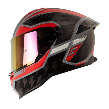 CASCO SHAFT SH-598GTR XEPA MATE GRIS ROJO VISOR ROJO