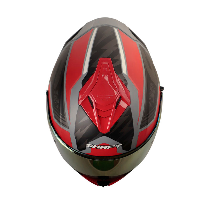 CASCO SHAFT SH-598GTR XEPA MATE GRIS ROJO VISOR ROJO