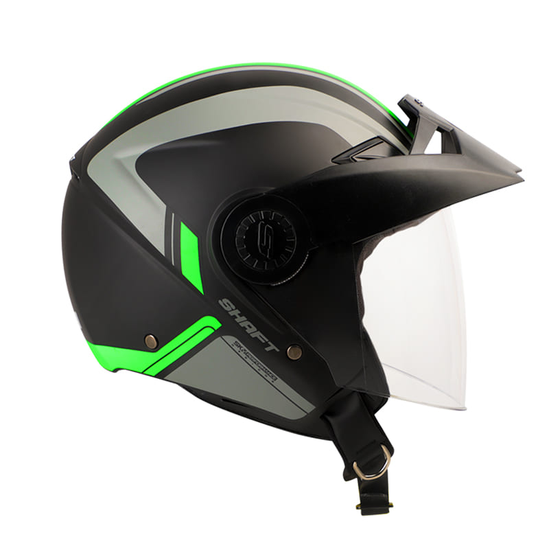 CASCO SHAFT SH-211 CLOSED MATE NEGRO VERDE NEON