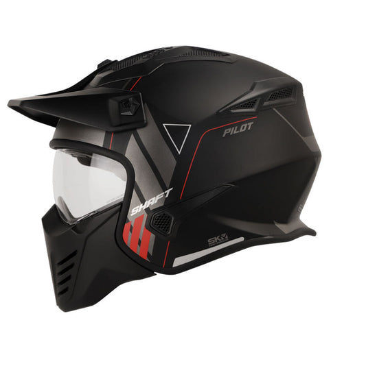 CASCO SHAFT SH-225 EXPERT MATE NEGRO ROJO