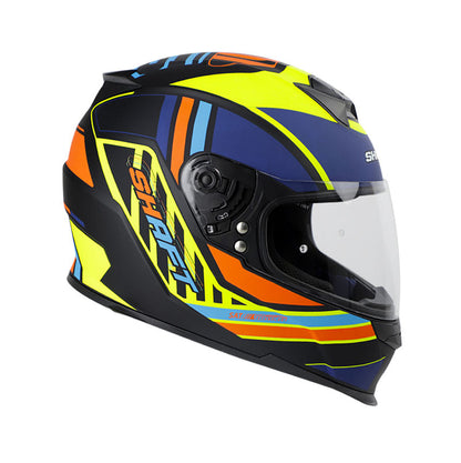 CASCO SHAFT SH-502 POLOYI MATE NEGRO NARANJA NEON