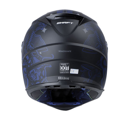 CASCO SHAFT SH-502 BLACKWORK MATE NEGRO AZUL NAVY