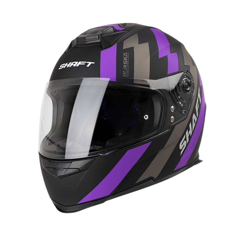 CASCO SHAFT SH-502 C-RAY MATE NEGRO MORADO NEON