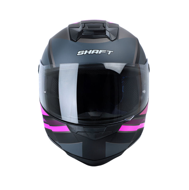 CASCO SHAFT SH-502 POLOYI MATE NEGRO FUCSIA NEON