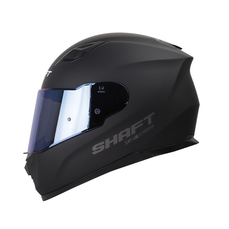 CASCO SHAFT SH-520 SOLID MATE NEGRO VISOR IRIDIUM AZUL