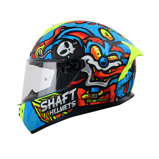 CASCO SHAFT SH-542GT LOKUS MATE AZUL AMARILLO NEON