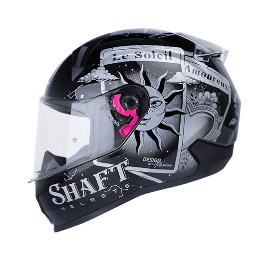 CASCO SHAFT SH-560 TAROT NEGRO PLATA