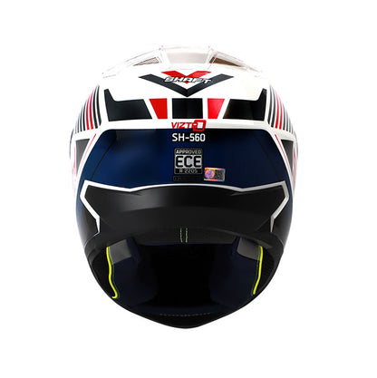 CASCO SHAFT SH-560 VIZTRO BLANCO ROJO