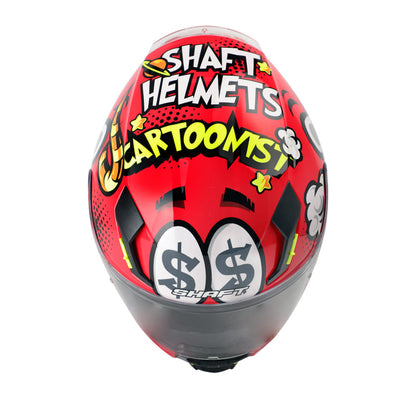 CASCO SHAFT SH-562 CARTOON ROJO NEGRO