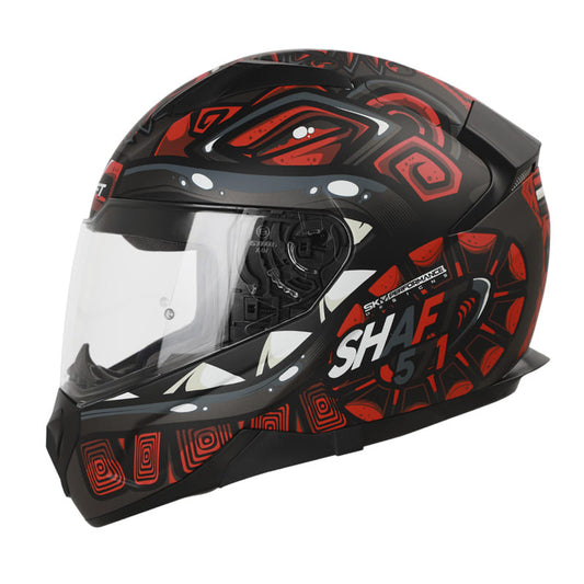 CASCO SHAFT SH-571 CHAKAL MATE NEGRO ROJO