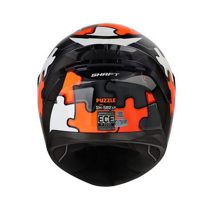 CASCO SHAFT SH-582SP PUZZLE GR NARANJA NEON