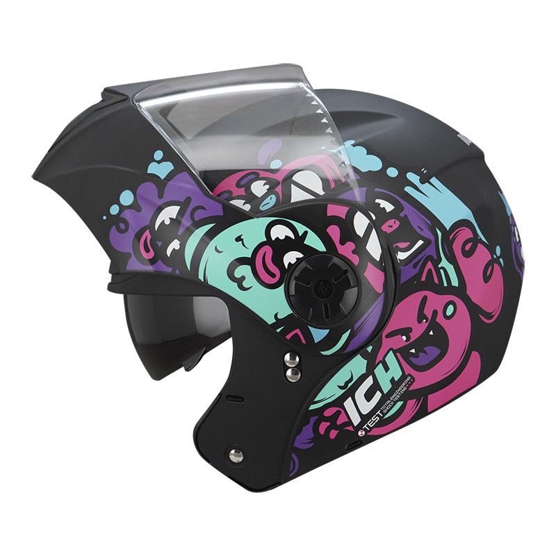 CASCO ICH ICH-3110S DREAM TEAM MATE NEGRO FUCSIA NEON