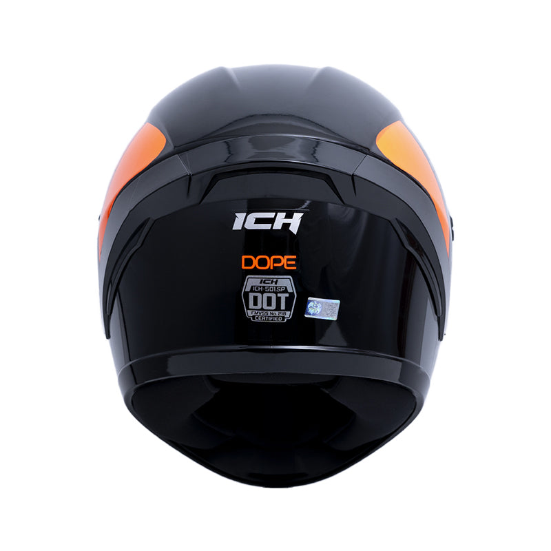 CASCO ICH ICH-501SP DOPE NEGRO NARANJA NEON VISOR HUMO