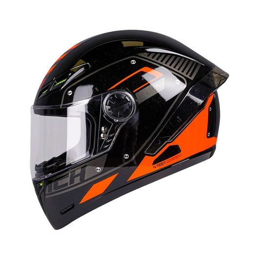 CASCO ICH ICH-501SP HAZARD NEGRO NARANJA NEON