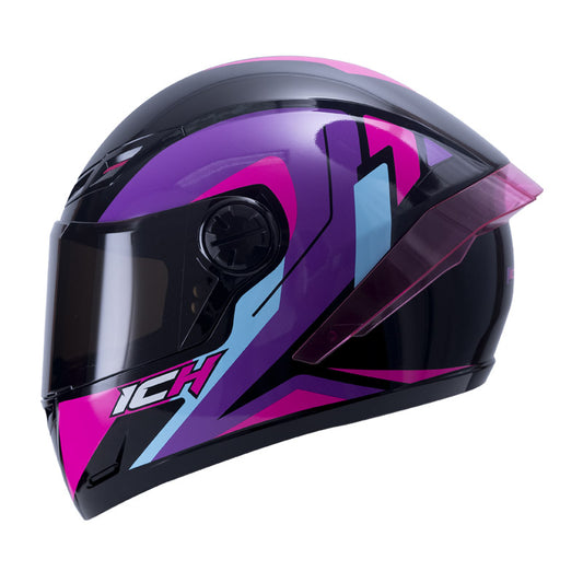 CASCO ICH ICH-501SP KOZKU NEGRO FUCSIA NEON VISOR HUMO